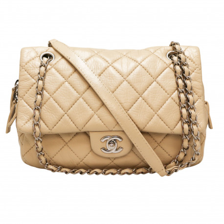 Sac CHANEL beige bijouterie argent