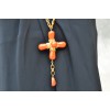 Collier Croix orange MARGUERITE DE VALOIS