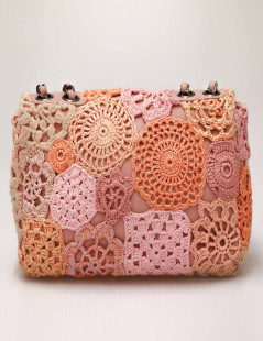 Sac CHANEL crochet rose 