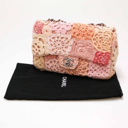 Sac CHANEL crochet rose 