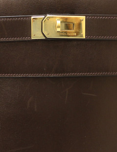 Kelly 40 HERMES cuir box marron