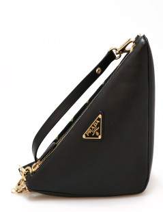 Mini sac PRADA brodé noir beige