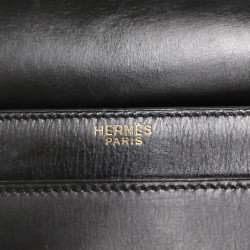 Sac vintage HErmes Cordelière box noir