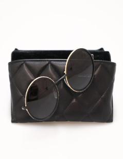 CHANEL rafia black sunglasses