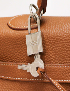 HERMES Kelly II 35 gold Togo leather