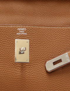 HERMES Kelly II 35 gold Togo leather