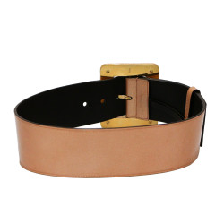 Ceinture YSL large cuir marron