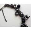 Collier CHANEL chaine ruthénium, perles et CC