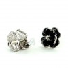  Clips d'oreille CHANEL camélia noir grand modèle