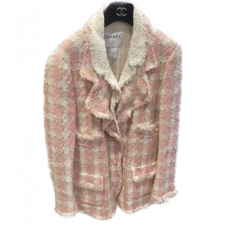 Veste T46 CHANEL tweed rose