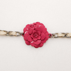 Collier camélia CHANEL rose