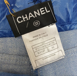 Short T 38 CHANEL denim bleu