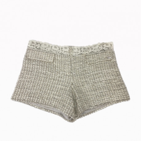 Short T 38 CHANEL Tweed beige