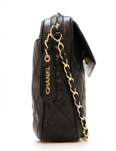 Sac Camera noir vintage CHANEL