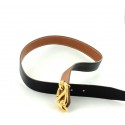 Belt HERMES loop Golden, reversible