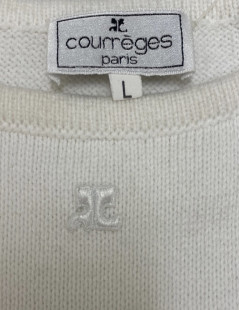 Pull COURREGES  T L blanc et multicolore