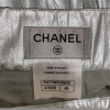 Jupe CHANEL cuir argent