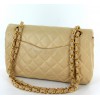 timeless CHANEL en cuir de veau lisse beige TM