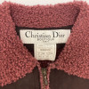 Blouson CHRISTIAN DIOR peau retournée framboise