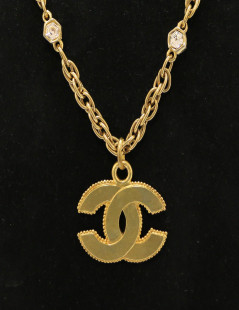 Collier vintage CC CHANEL doré