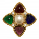 Large CHANEL glass brooch