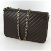 sac CHANEL cuir de veau lisse marron