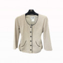 Veste CHANEL tweed rose T40 "les fonds marins"