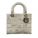 Lady D DIOR Lite toile blanche brodée