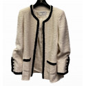 Veste CHANEL T 40 tweed beige