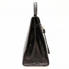 Kelly Sellier 32 HERMES porosus noir Vintage