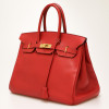 Birkin 35 HERMES cuir grainé rouge