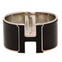 Bracelet Clic Clac HERMES émaillé noir