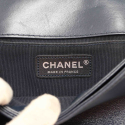 Sac CHANEL Enchained Boy tweed bleu