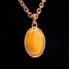 collier MARGUERITE de VALOIS cabochon jaune