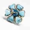 bague " fleur bleue" MARGUERITE de VALOIS