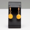 clous d'oreille MARGUERITE de VALOIS cabochons jaunes