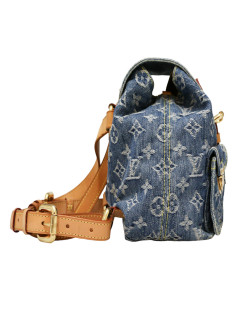 Sac à dos Montsouris LOUIS VUITTON denim bleu  PM