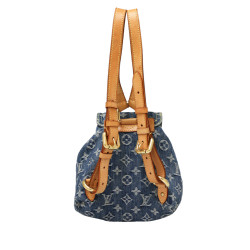 Sac à dos Montsouris LOUIS VUITTON denim bleu  PM