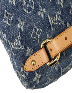 Sac à dos Montsouris LOUIS VUITTON denim bleu  PM