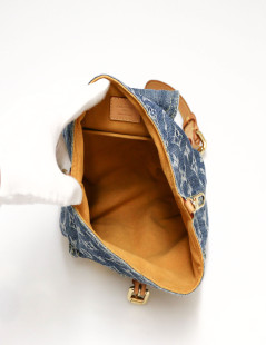 Sac à dos Montsouris LOUIS VUITTON denim bleu  PM