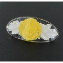 Barrette hair CHANEL yellow camelia