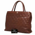 Cabas CHANEL cuir matelassé marron