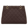 Cabas CHANEL jersey marron