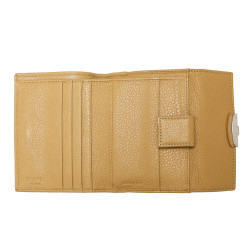 Porte monnaie PRADAcuir grainé gold