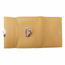 Porte monnaie PRADAcuir grainé gold