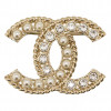 Broche CHANEL CC strass perles