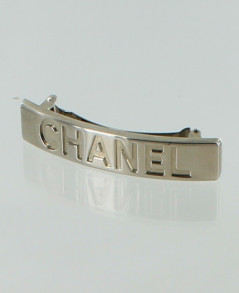 Barrette à cheveux CHANEL  métal palladié