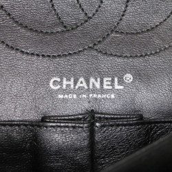 Sac 2.55 CHANEL cuir vieilli semi verni noir