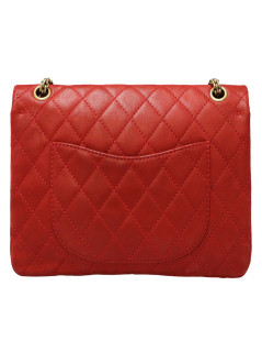 CHANEL 2.55  in quilted red leather