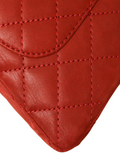 CHANEL 2.55  in quilted red leather